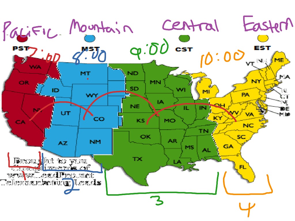 Show Me A Map Of The Time Zones Vector U S Map