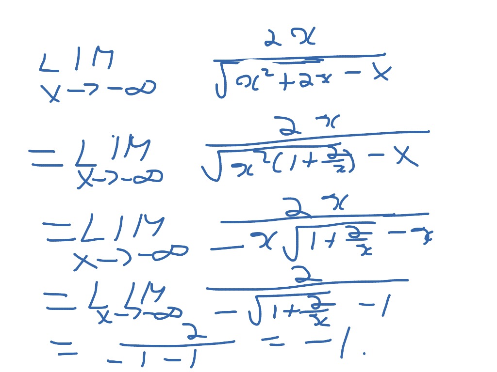 Review, 2nd limit problem | Math, Calculus, Limits | ShowMe