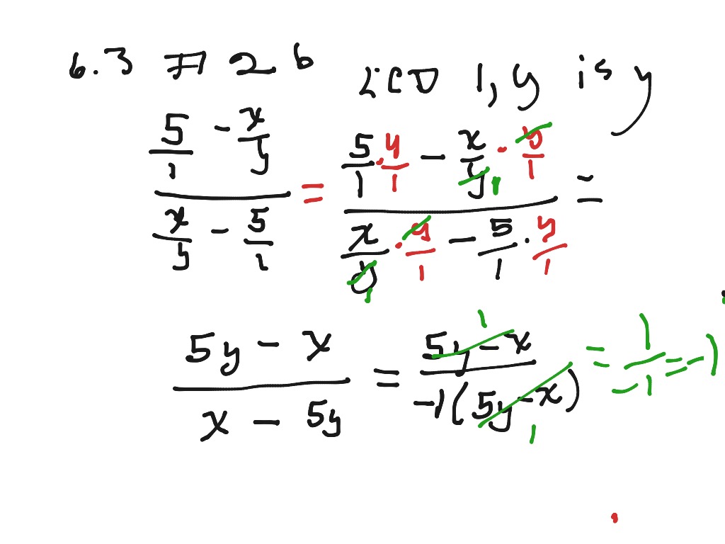 ShowMe - simplifying monomial fractions