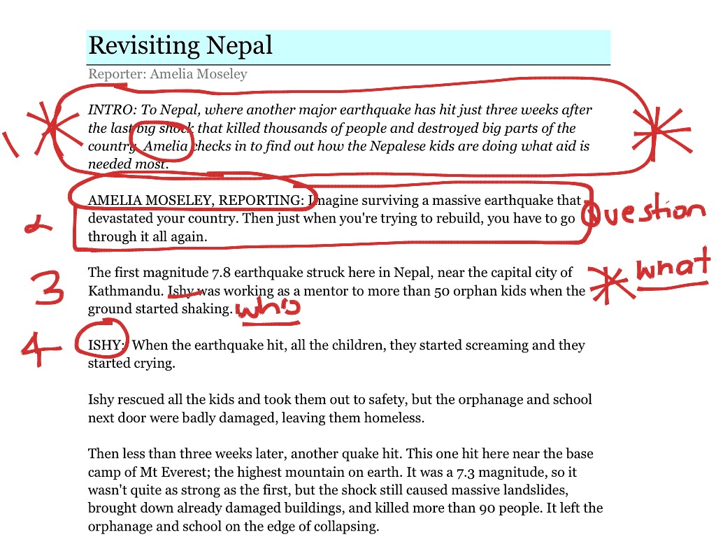 How to Write a News Report  english  ShowMe