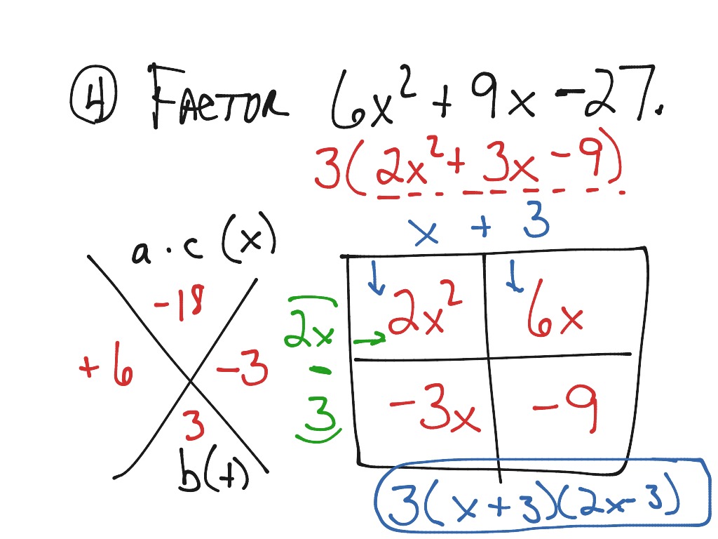 Lesson 200.200 - Factoring ax^20 + bx + c (Day 20)  Math, Algebra Throughout Factoring X2 Bx C Worksheet