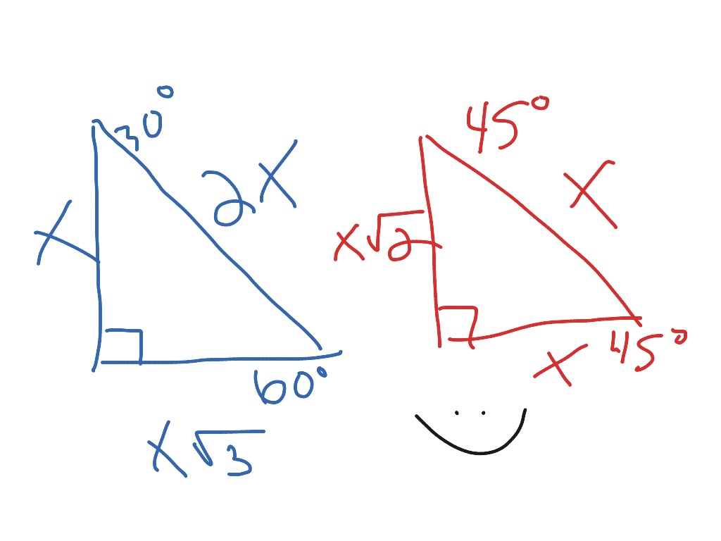 Special Right Triangles Math Geometry Triangles Showme