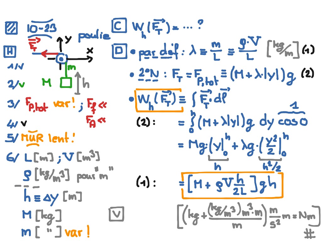 Exo_10_23-Travail_charge_variable | Science, Physics | ShowMe