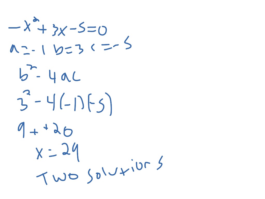 Polynominals we haven't done this yet(discriminant) | Math, Algebra ...