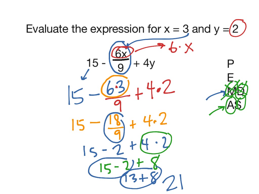 7th 1.3 Ex 3 Evaluate Alg Expressions with 2 variables | Math | ShowMe