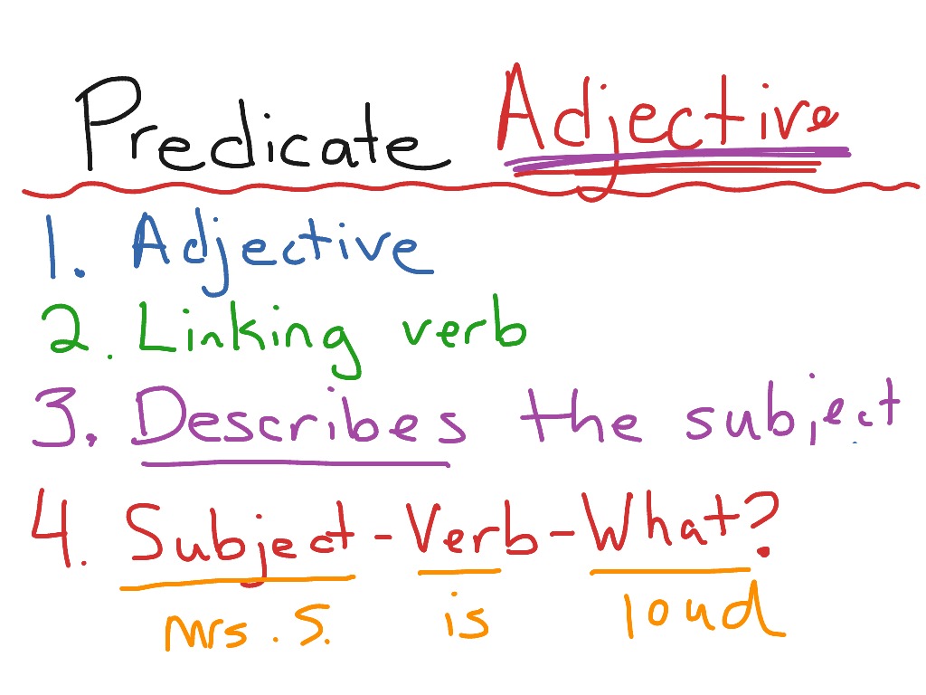 what is a predicate adjective