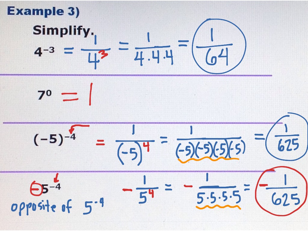 7 1integer Exponents Math Algebra Exponents Showme