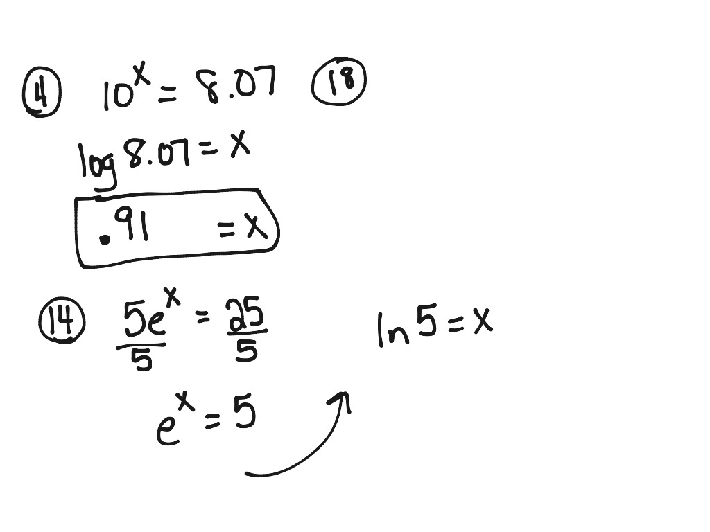 FCM solving exponential equations | Math | ShowMe