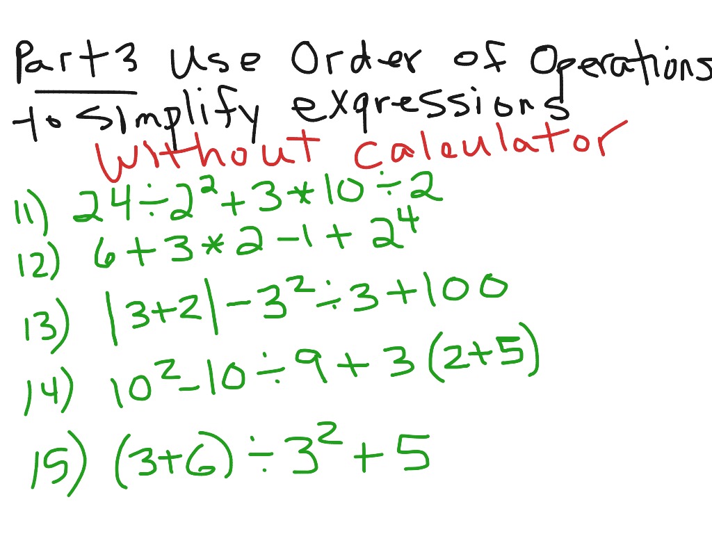 2d Simplify and Evaluate Expressions | Math, Algebra | ShowMe