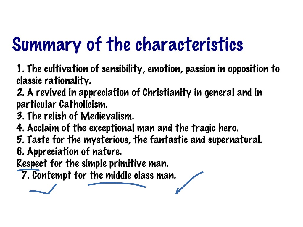 Romanticism Characteristics