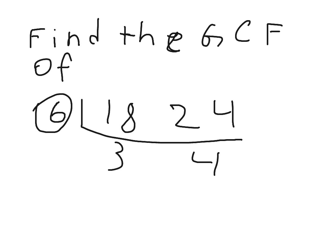 ShowMe - how to find the gcf