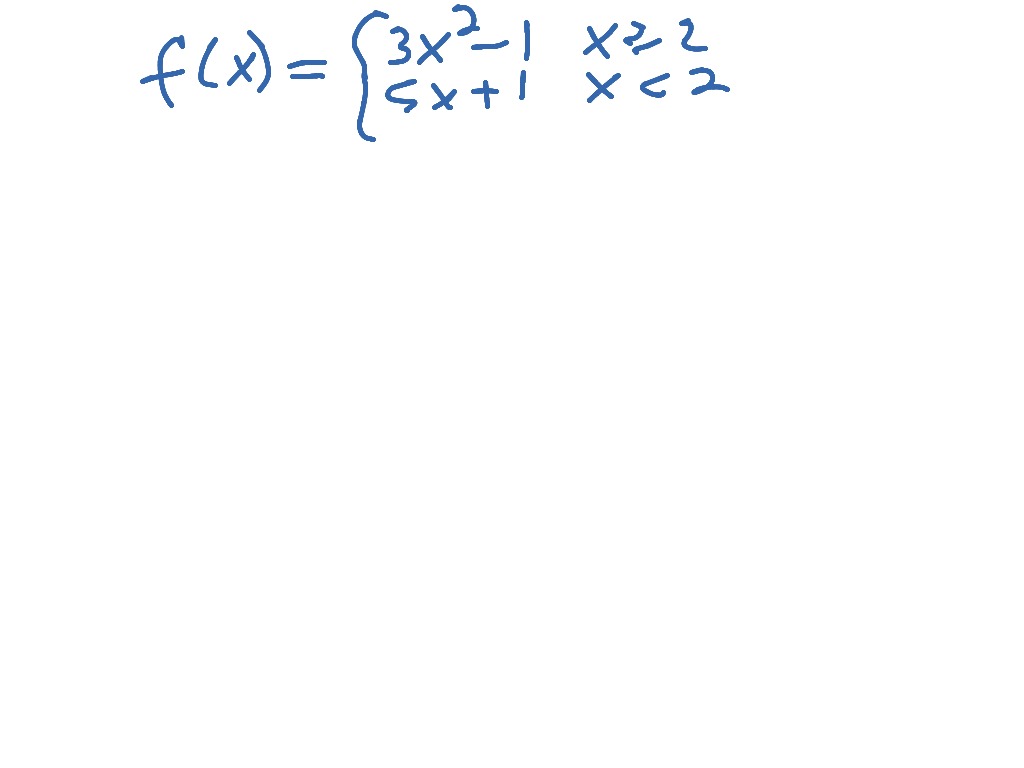 Critical Numbers--Piecewise Function  Calculus  ShowMe