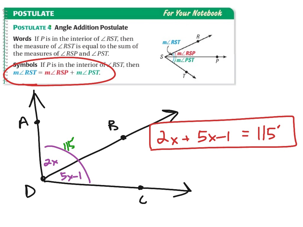 Geometry 224.24 - Angle Addition Postulate  Math, geometry, angles Within Angle Addition Postulate Worksheet