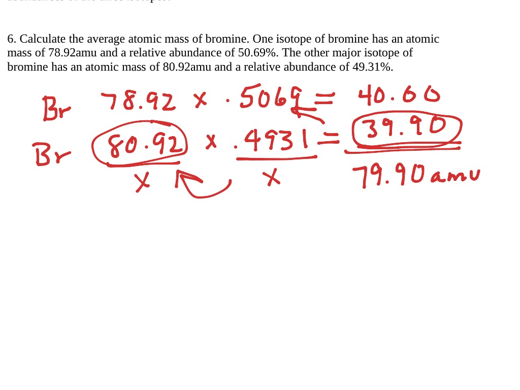 how-to-calculate-the-atomic-mass-of-an-isotope-average-atomic-mass