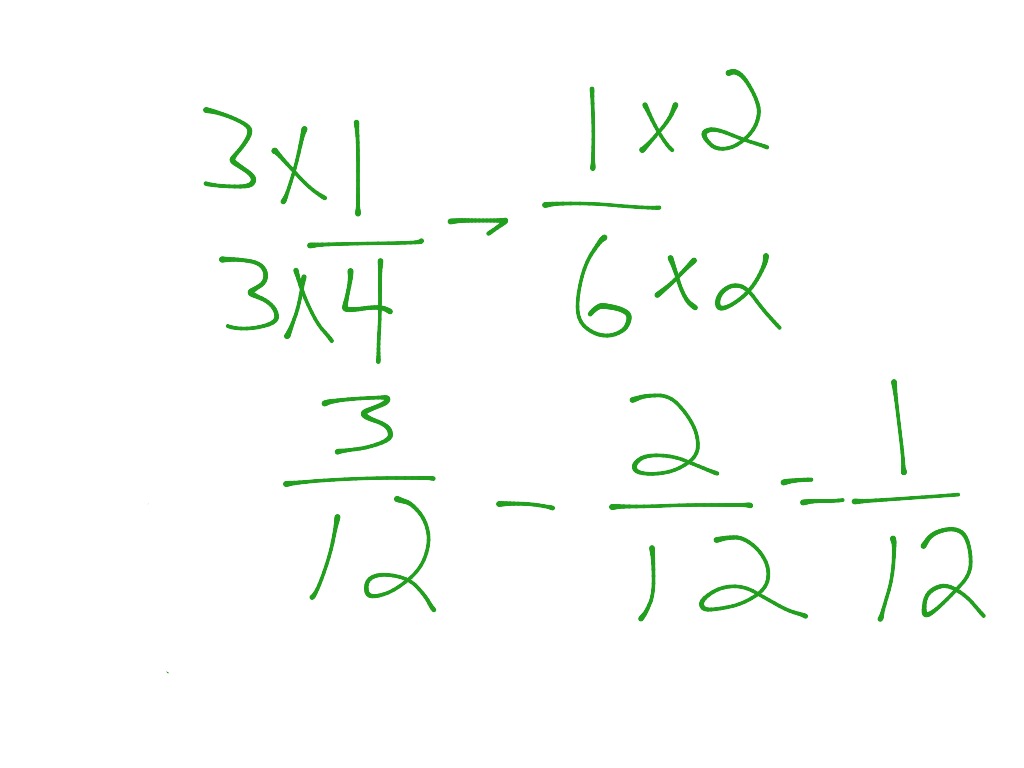 Adding Fractions w/ Least Common Multiple | ShowMe