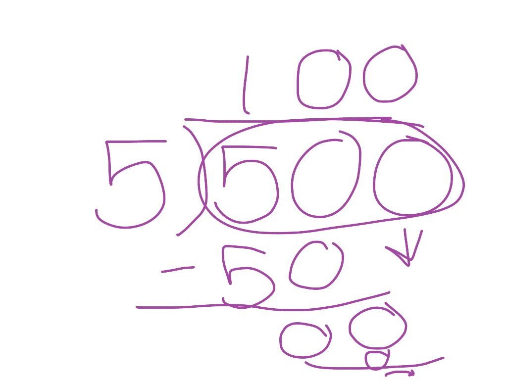 5 divided by 500 | Math, Elementary Math, math 4th grade, long division