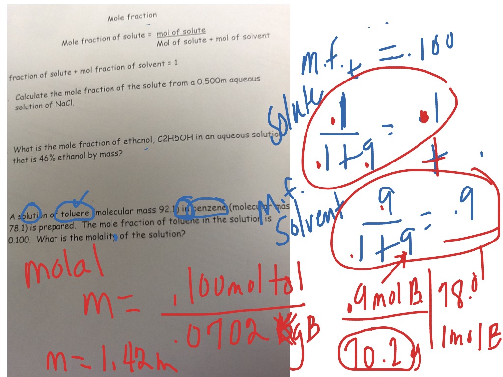 ShowMe - mole fraction