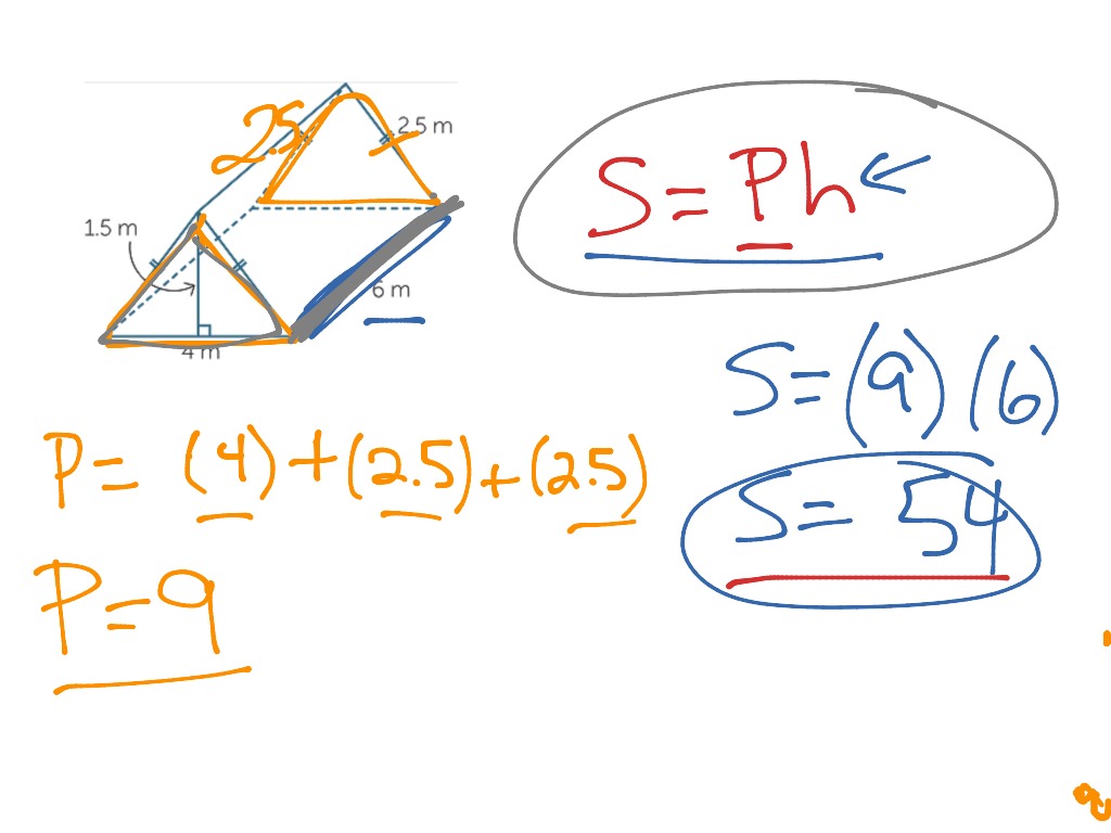 surface area of a triangular prism worksheet