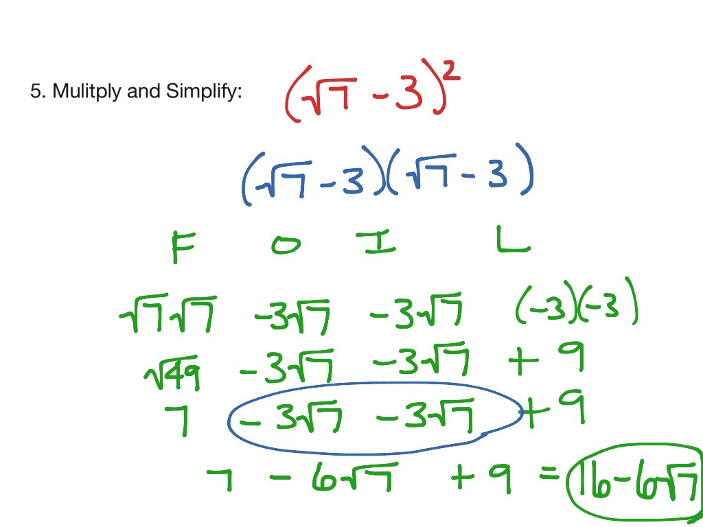 Multiplying Radicals | Math | ShowMe