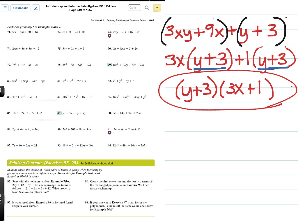 Factor By Grouping Examples | Math | ShowMe