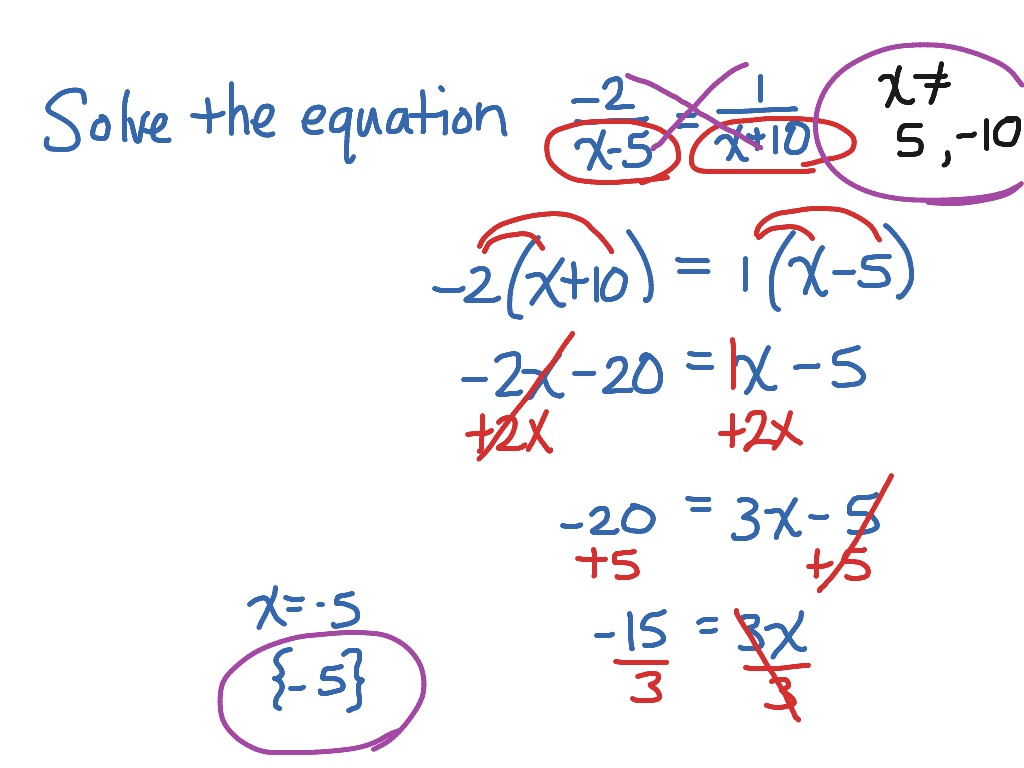 solving rational equations by cross multiplying algebra 1 homework