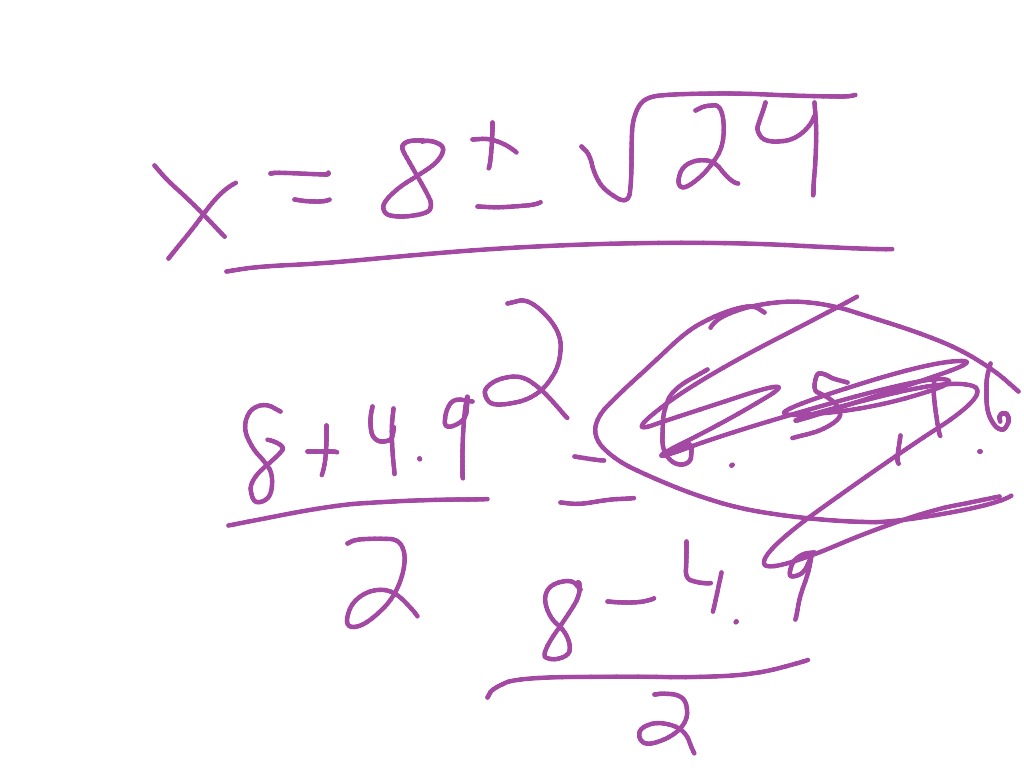 Question #3 quadratic equation | Math | ShowMe