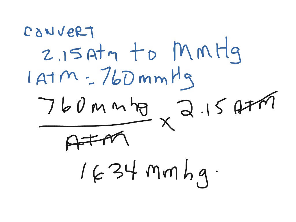 Convert ATM To MmHg Science Chemistry Gases ShowMe