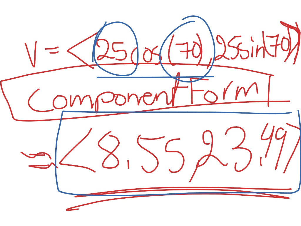 Find Component Form Math Calculus Vectors Showme