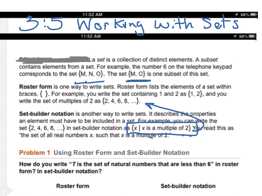 Basics of set builder notation  Math  ShowMe