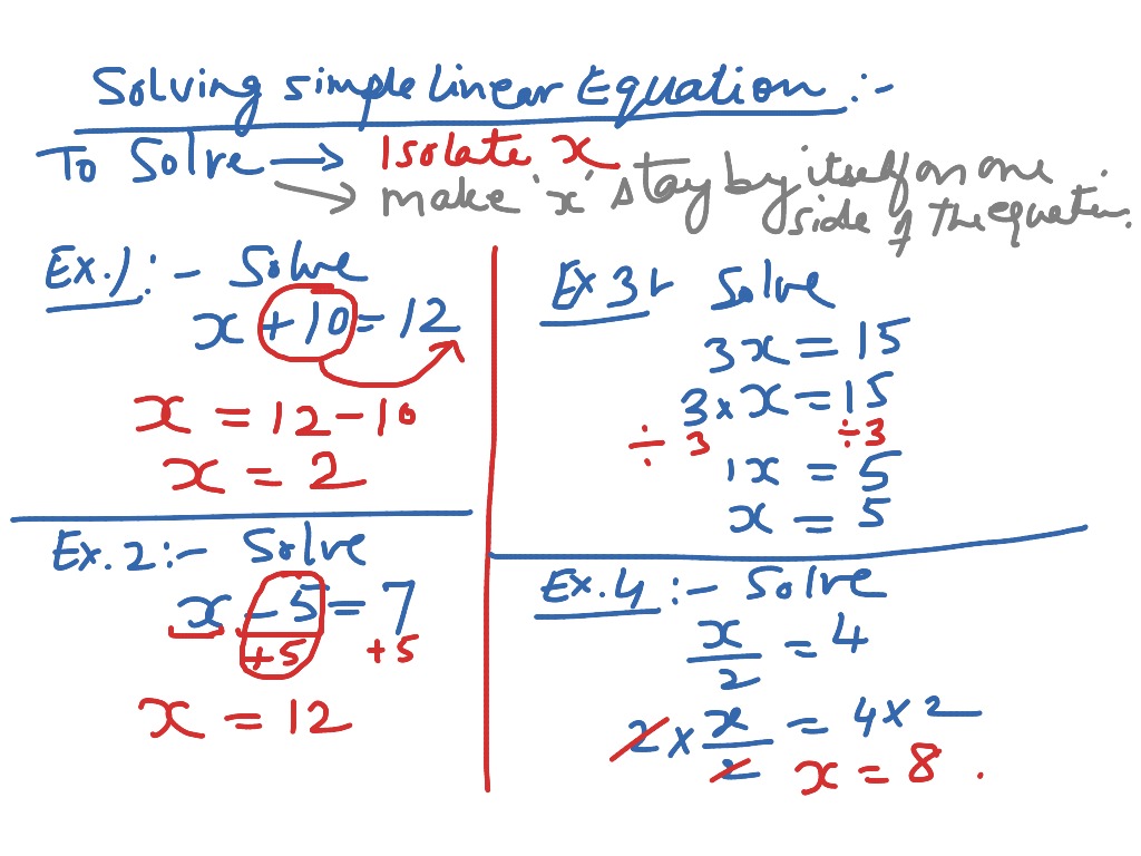 simple math equations