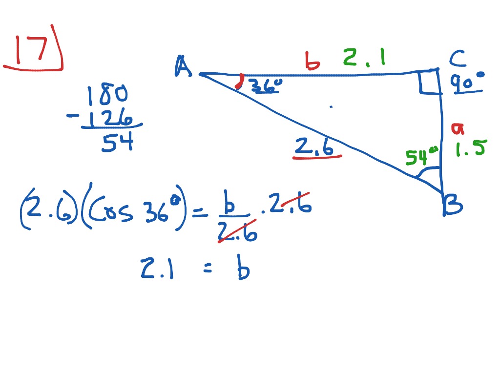 Pt chapter 5 problem 17 | Math, Trigonometry, Trig Triangles | ShowMe