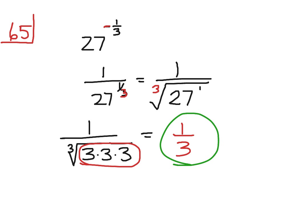 Problems 46, 48, 62, 63, 64, & 65. | ShowMe