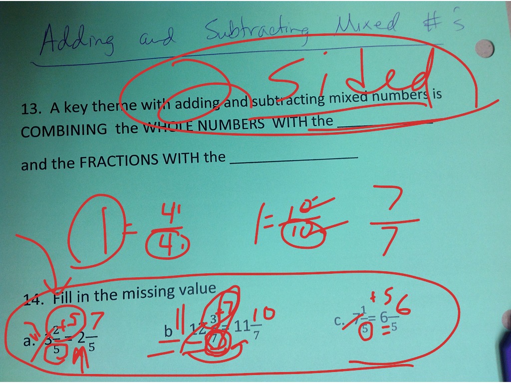 adding-and-subtracting-mixed-numbers-with-mental-math-math-arithmetic-fractions-adding-and