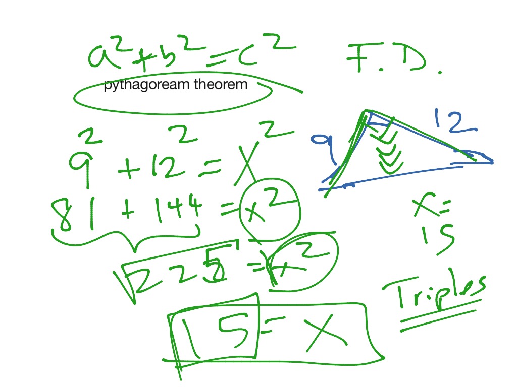 Pythagorean Thm | Math, geometry, Triangles, Pythagorean Theorem | ShowMe