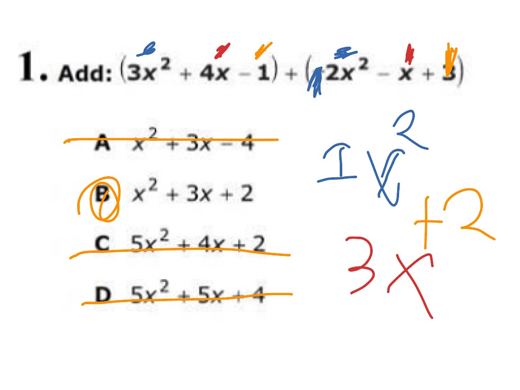 Adding polynomials | Math, Algebra, Adding Polynomials | ShowMe