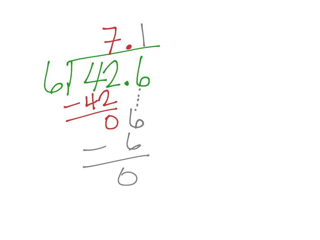 Dividend with decimal | Math, Elementary Math | ShowMe