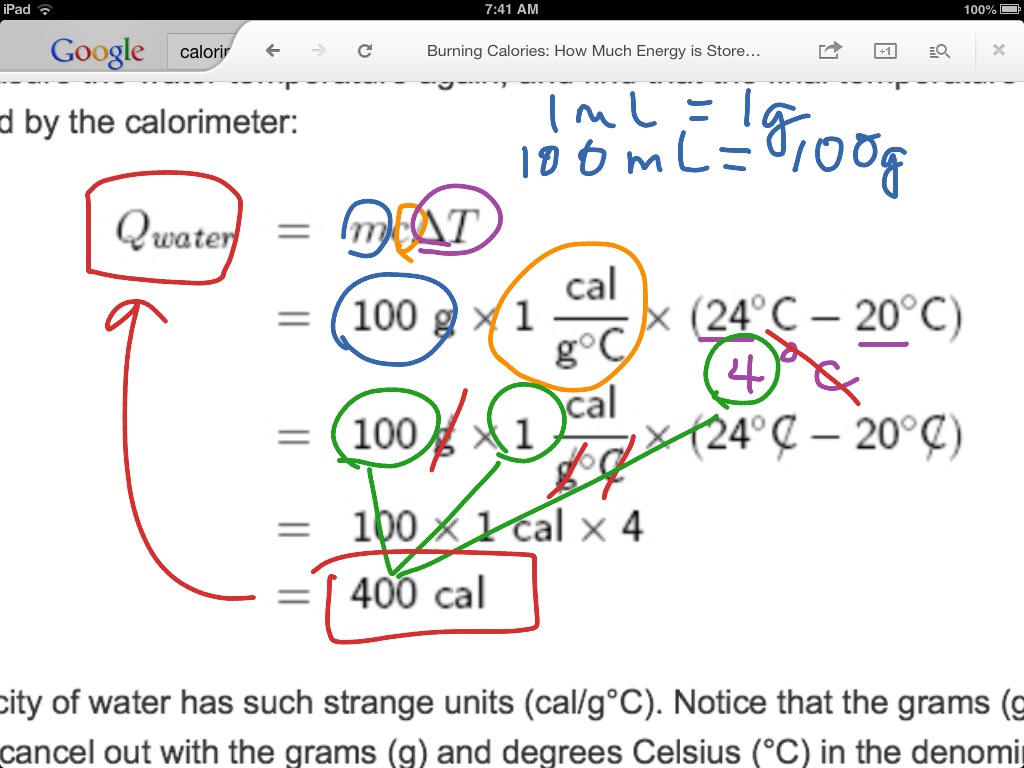 Calorie calculation | Science, Chemistry, Food Chemistry | ShowMe