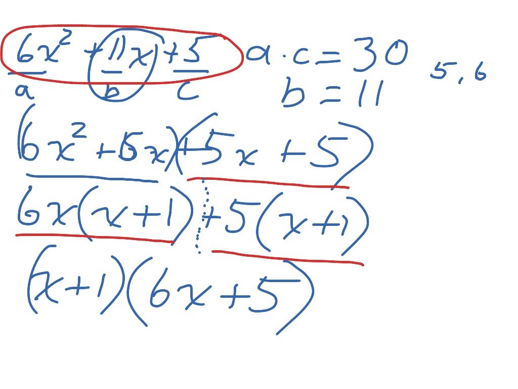 Factoring-ac Method | Math, Algebra | ShowMe