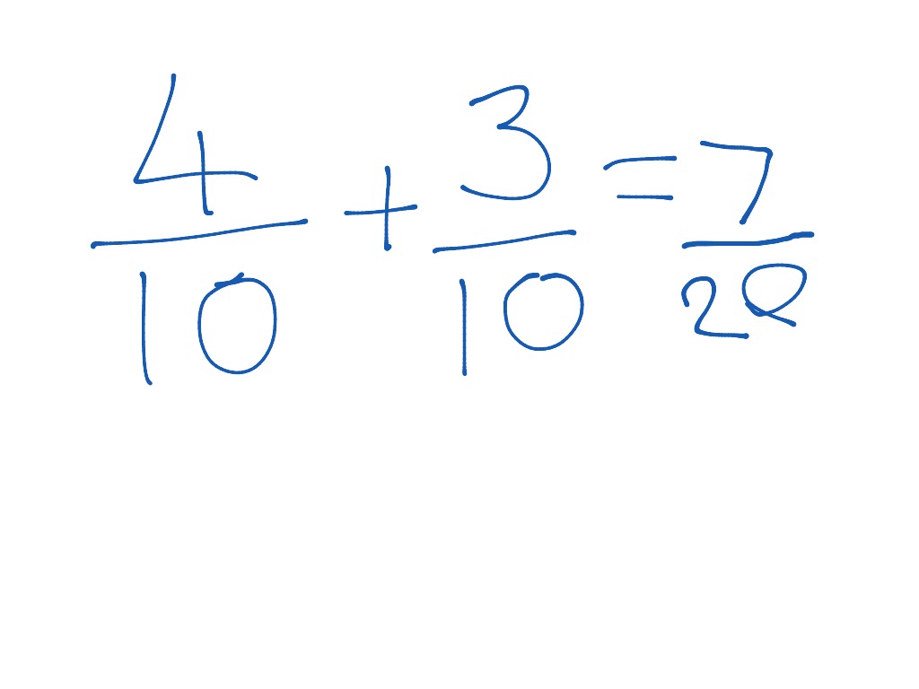 Sam adding tenths pre | Math | ShowMe