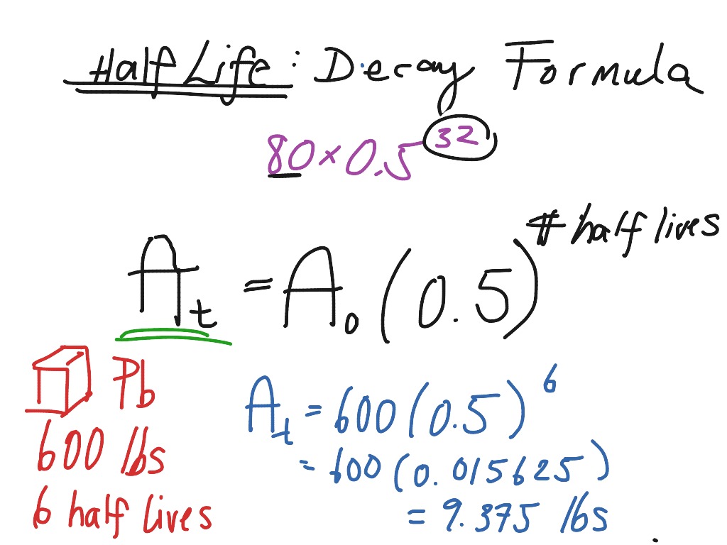 half life chemistry formula