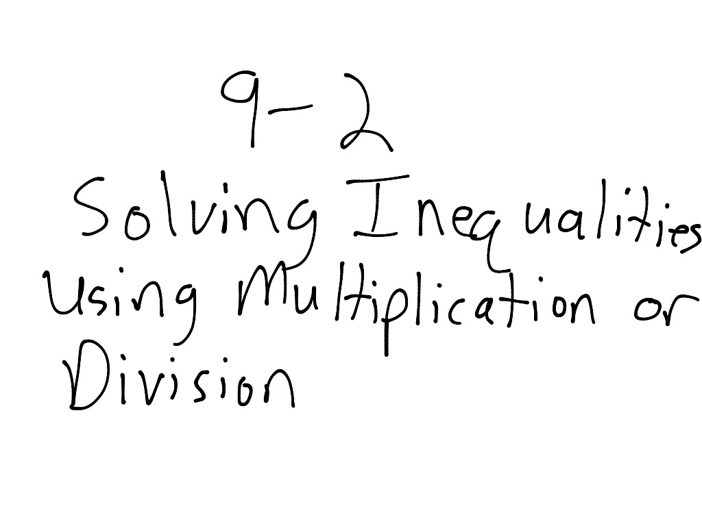 Solving Inequalities Using Multiplication Or Division Worksheet For Grade 8