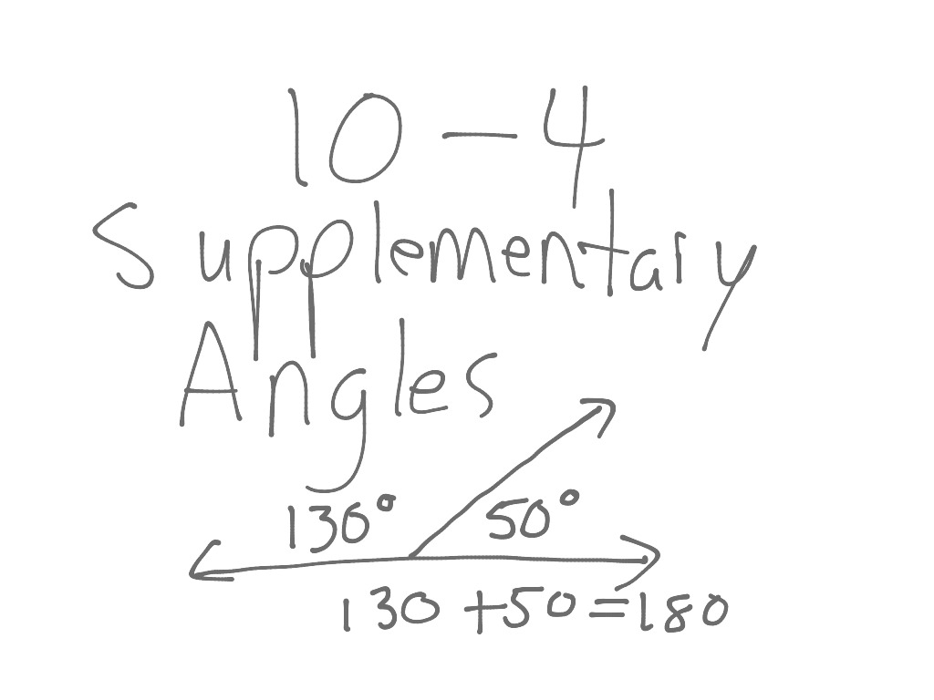 7th Grade 10 4 Supplementary Angles Math Showme