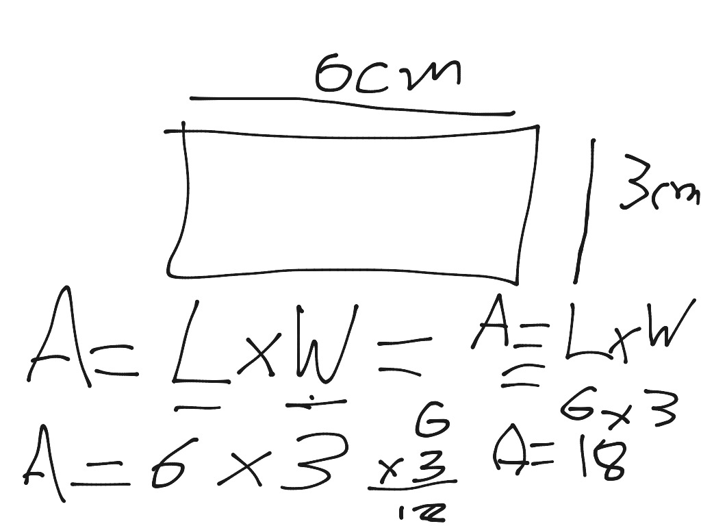 Area Of A Rectangle Math Showme