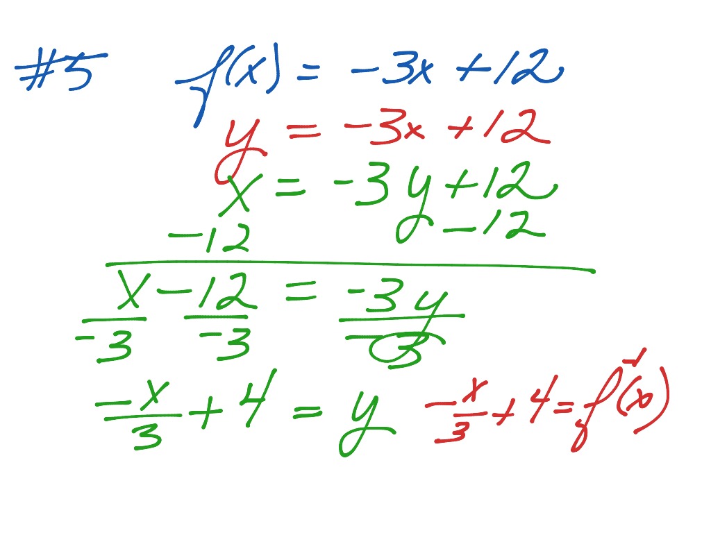 Inverse 05 | Math, Algebra, functions | ShowMe