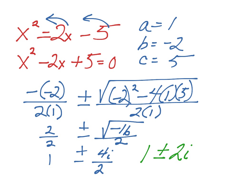 Quad Form Practice 29 | Math, Algebra, Quadratic Formula | ShowMe