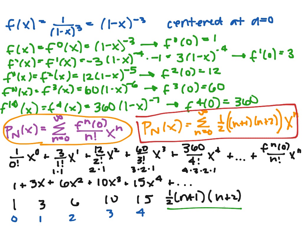 Maclaurin Series For F X 1 1 X 3 Math Calculus Showme