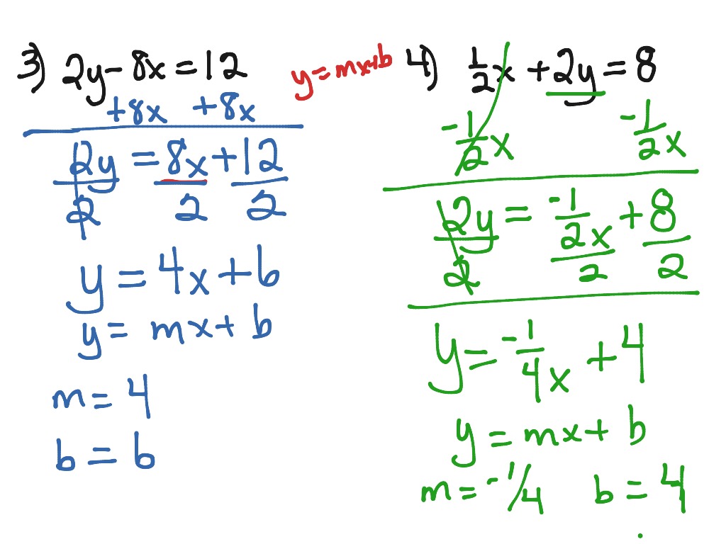 solving-an-equation-for-y-y-mx-b-math-algebra-showme