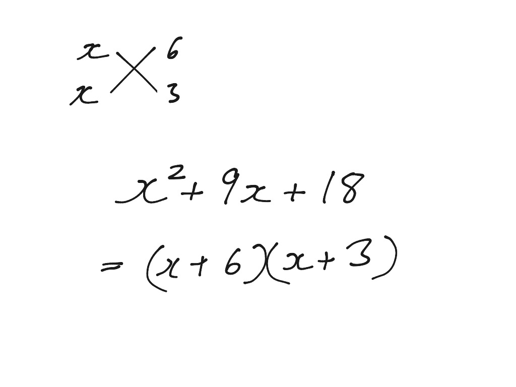 ShowMe - factoring quadratic trinomial snowflake method