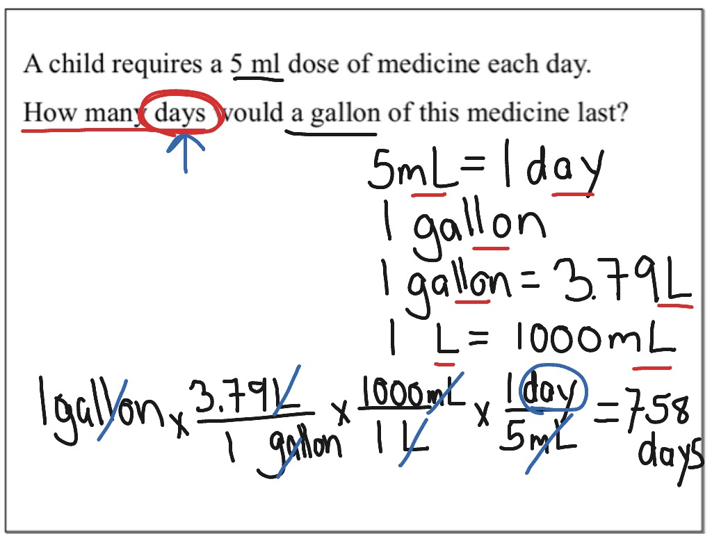 Multi step dimensional analysis Science ShowMe