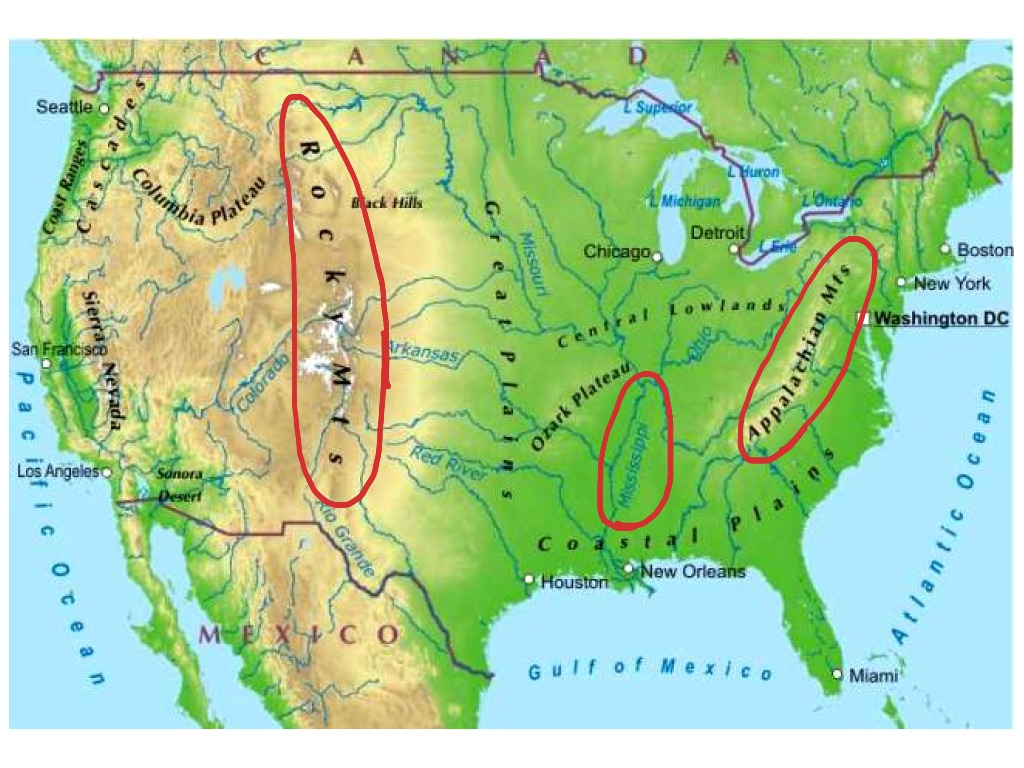 Physical Features in North America | History, Social Studies, Geography